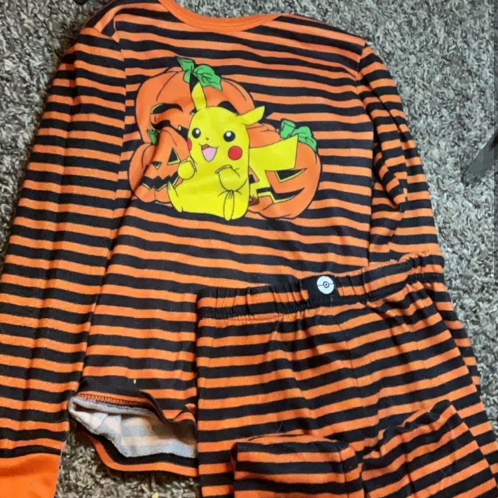 Kids Pumpkin Halloween Sz. 10 Pajama Pumpkins